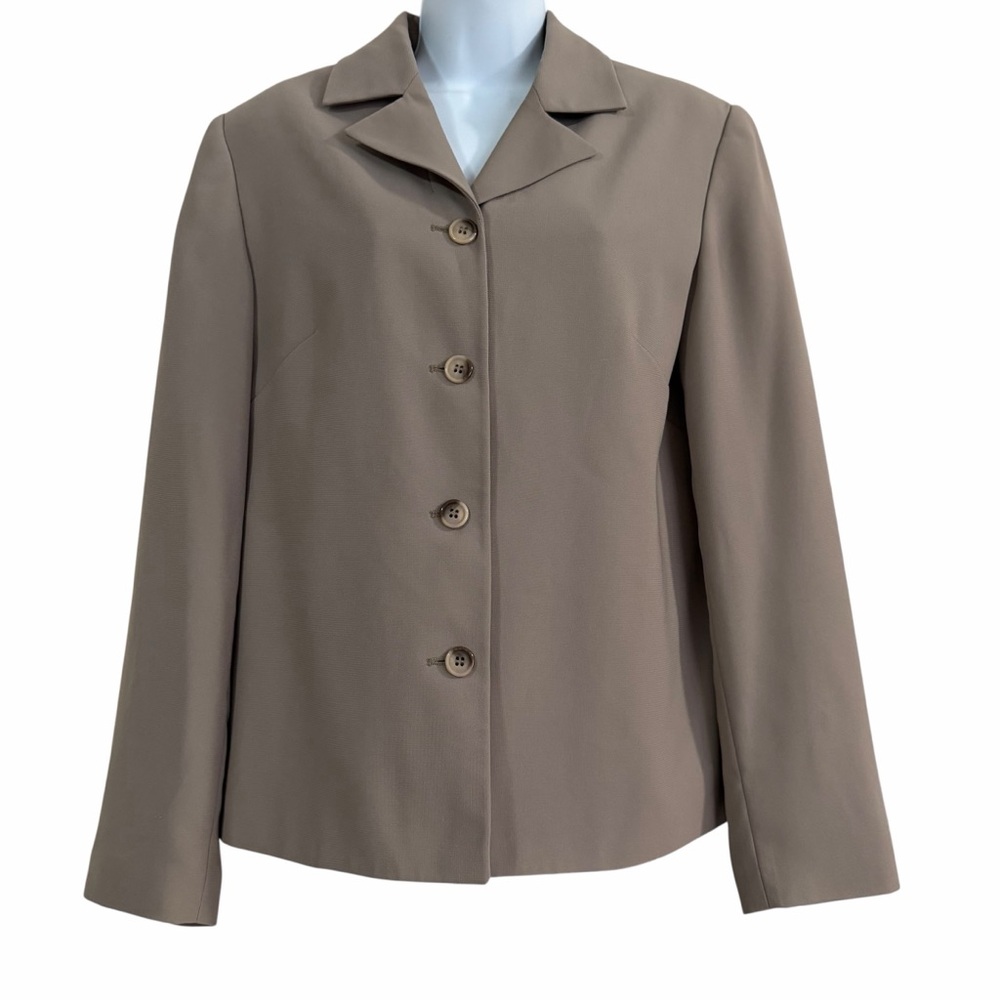 Preston & York Dark Tan Blazer Suit Jacket Size 8 Business Officecore Career